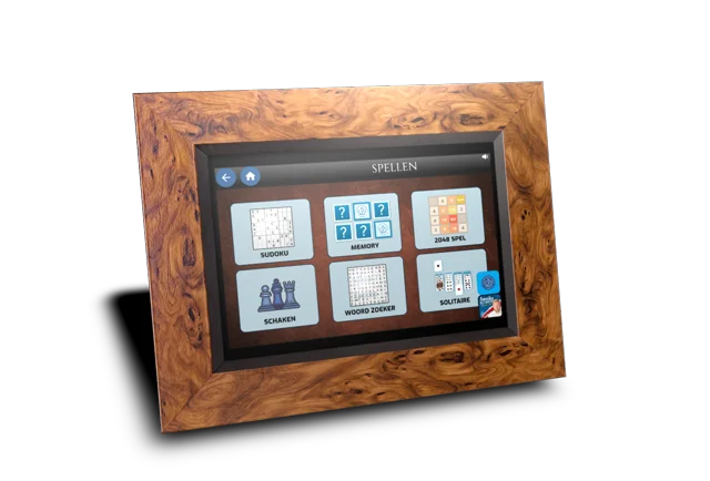 Memory Lane spelletjesmenu — cognitieve training voor senioren